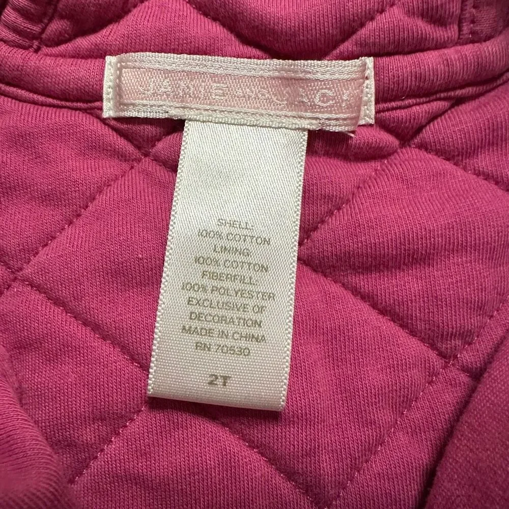 Janie and Jack quilted vest red and pink 2t